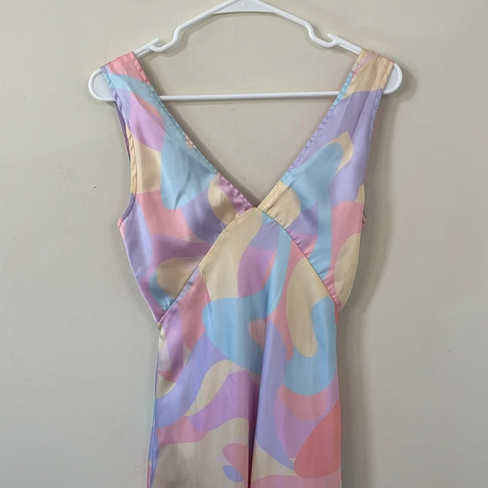 Peppermayo Audrey Vintage Slip Dress Pastel Wave Size 4 - Picture 6 of 10